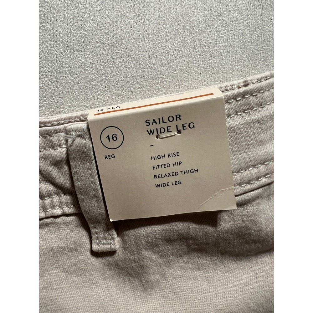 Universal Thread Womens Sailor Wide Leg High Rise Jeans Cream Beige 16 Regular - Picture 6 of 13